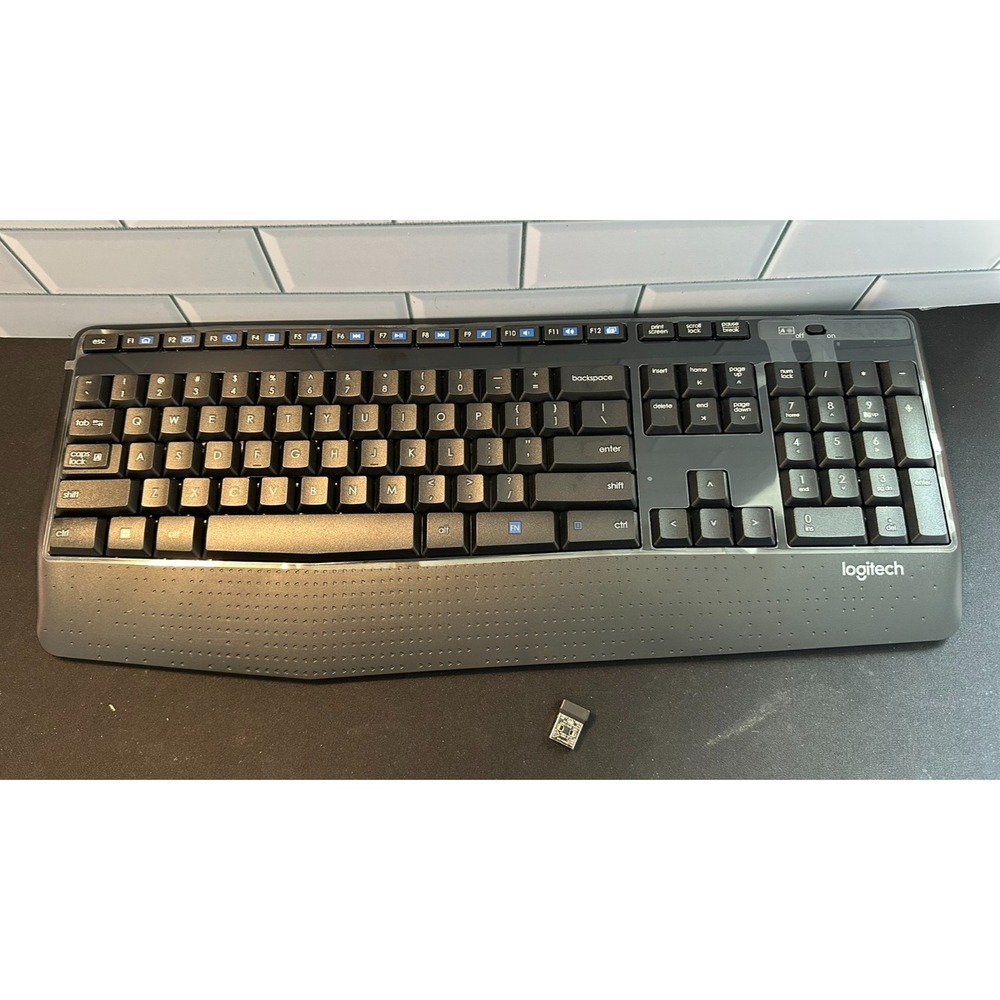 Logitech K345 Full Size Wireless Keyboard with Palm Rest for PC, Laptop